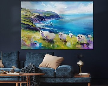 Sheep on the coast