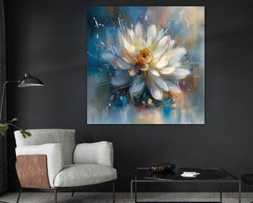 Peinture de dahlias