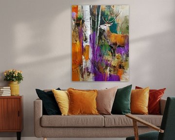 Modern stag painting