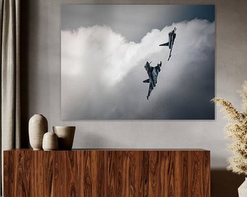 2 Eurofighter Typoon boven Spielberg