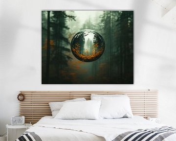 Herbstwald-Kristallkugel