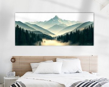 Gipfel hinter dem Nebelmeer von AidasignArt