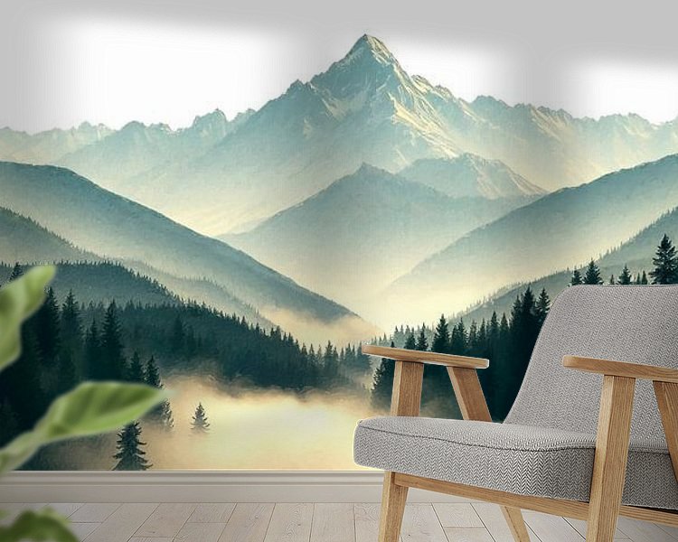 Voorbeeld van het werk in een kamer