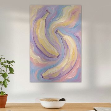 Pastel Wall Decor Flowing Twins