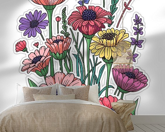 Voorbeeld van het werk in een kamer