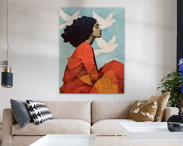 Voorbeeld van het werk in een kamer