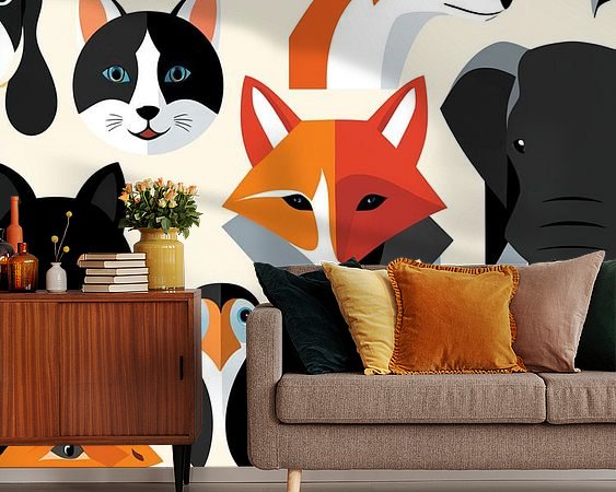 Voorbeeld van het werk in een kamer