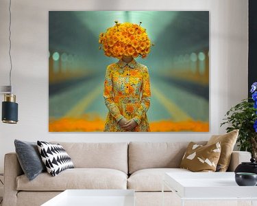 Voorbeeld van het werk in een kamer