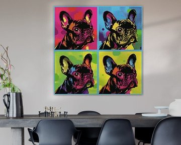 Französische Bulldogge Pop-Art von Lauren Wilde