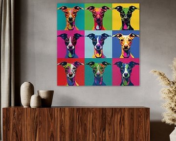 Whippet Pop-Art von Lauren Wilde