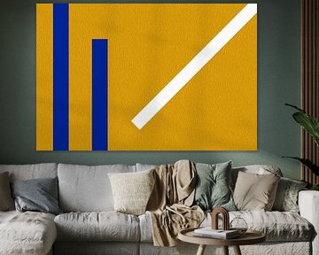 Minimalism with yellow, blue and white by Jenco van Zalk