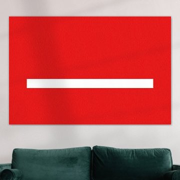 Minimalismus mit Rot und Weiß
