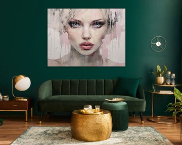 Abstraktes Porträt-Kunstwerk - Moderne Wanddekoration von SPEQ ART