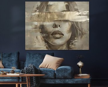 Abstraktes Porträt-Kunstwerk - Moderne Wanddekoration von SPEQ ART