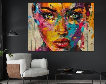 Abstraktes Porträt-Kunstwerk - Moderne Wanddekoration von SPEQ ART