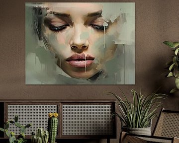 Abstraktes Porträt-Kunstwerk - Moderne Wanddekoration von SPEQ ART