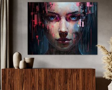 Abstraktes Porträt-Kunstwerk - Moderne Wanddekoration von SPEQ ART