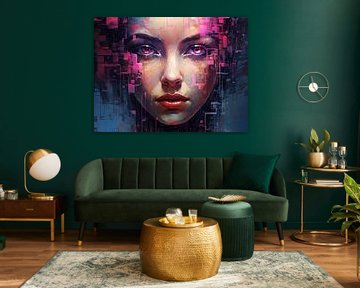 Abstraktes Porträt-Kunstwerk - Moderne Wanddekoration von SPEQ ART