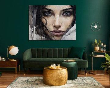 Abstraktes Porträt-Kunstwerk - Moderne Wanddekoration von SPEQ ART