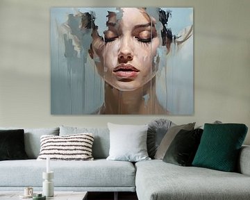 Abstraktes Porträt-Kunstwerk - Moderne Wanddekoration von SPEQ ART