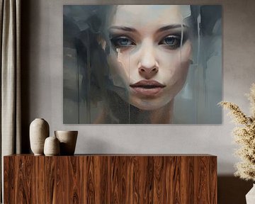 Abstraktes Porträt-Kunstwerk - Moderne Wanddekoration von SPEQ ART