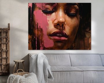 Abstraktes Porträt-Kunstwerk - Moderne Wanddekoration von SPEQ ART