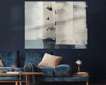 Abstrakte minimalistische Kunst im Wabi-Sabi-Stil. von Dina Dankers