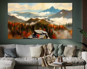 Berge im Nebelmeer – Ein stiller Aussichtspunkt über Wandel, Dauer und die atmende Ordnung der Natur von AidasignArt