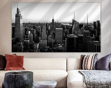 New York After Sunset in black and white