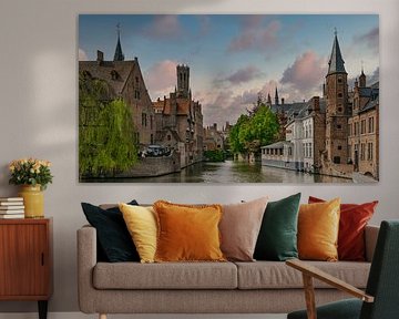 Avondrust entlang der Grachten von Brügge von Z6Focus