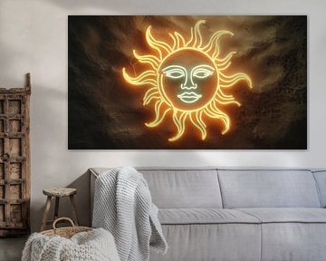 Blije zon neon geel panorama