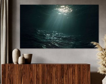 Zonlicht door het water op water surrealisme panorama