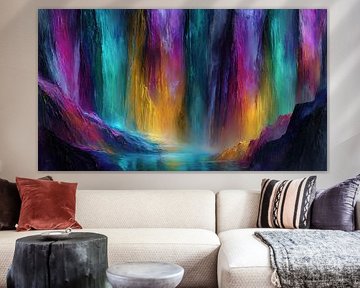 Waterval in kleur abstract panorama