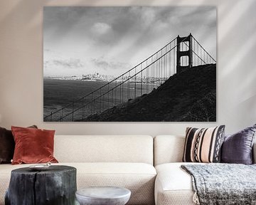 The Abandoned Crossing: Golden Gate Noir 01 by FotoDennis.com | Werk op de Muur