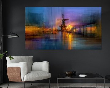 Abstraktes Windmühlen-Panorama von TheXclusive Art