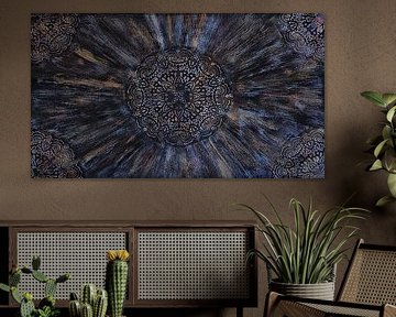 Metallisches Mandala - Ruhig und dynamisch von Art by Ilona