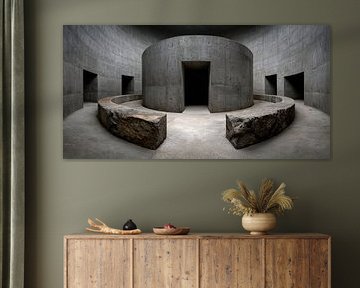 Zentralraum aus Beton und Stein von Klaus Tesching - Art-AI
