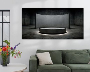 Betonraum mit ruhigem Zentrum von Klaus Tesching - Art-AI