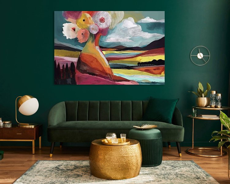 Voorbeeld van het werk in een kamer