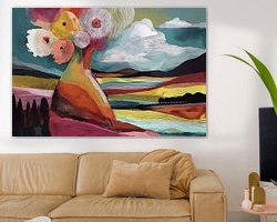 Voorbeeld van het werk in een kamer