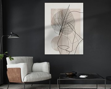 Japandi / Wabi-Sabi. Minimaliste Forme de feuille organique