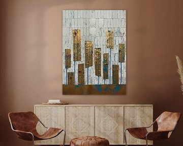 La force du contraste : Wabi-Sabi urbain en or et en béton