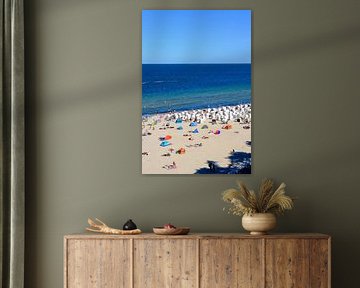 Busy beach in Binz on the island of Rügen