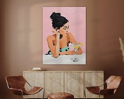 Voorbeeld van het werk in een kamer