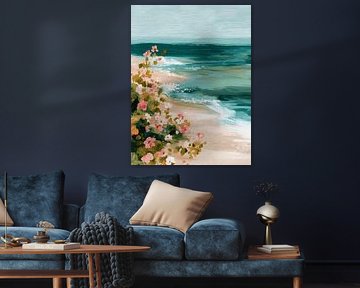Summer Sea with Flowers by Gypsy Galleria