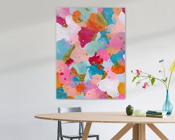 Farbexplosion in Blau, Rosa und Orange von Gypsy Galleria