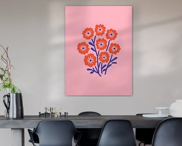 Simple Flowers on Pink by Gypsy Galleria