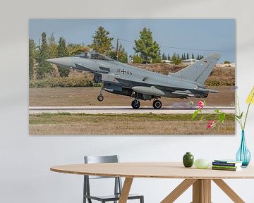 German Eurofighter Typhoon lands at Tanagra Air Base. by Jaap van den Berg