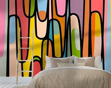 Speelse kleurencompositie