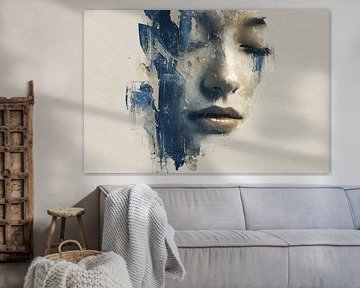 Abstraktes Porträt-Kunstwerk - Moderne Wanddekoration von SPEQ ART